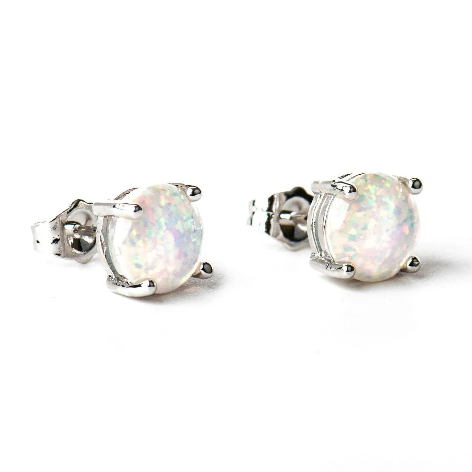 Fire Opal Studs