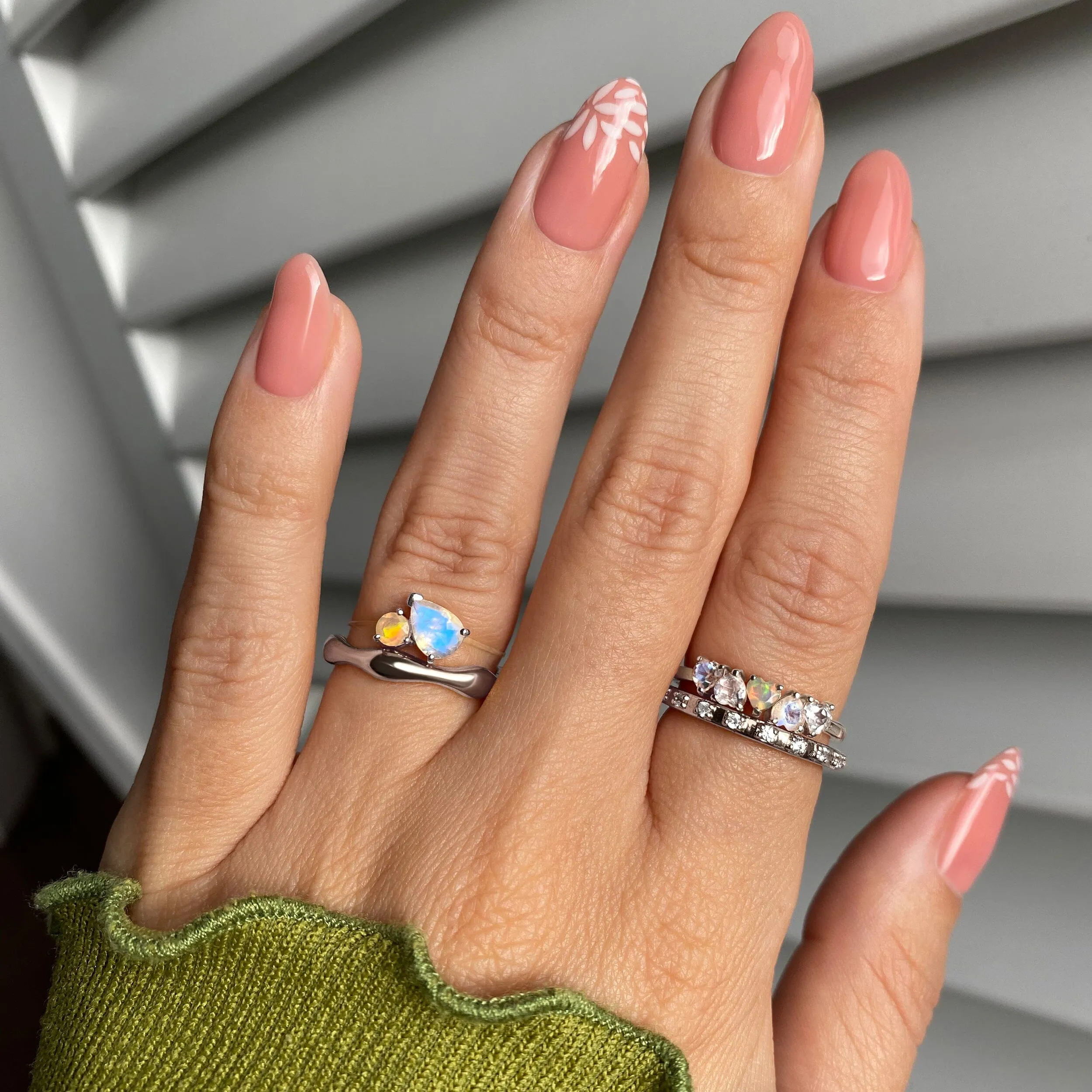 Floating Ring - Toi Et Moi Moonstone & Opal