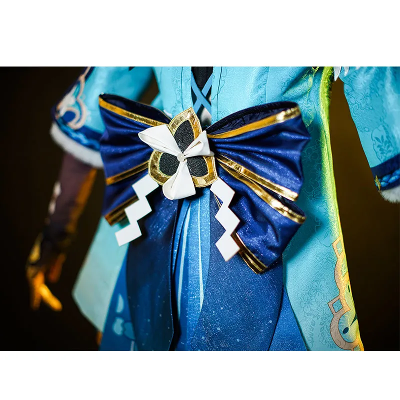 Genshin Impact Kirara Cosplay Costume Anime Nekomata Dress Halloween Exhibition Suit
