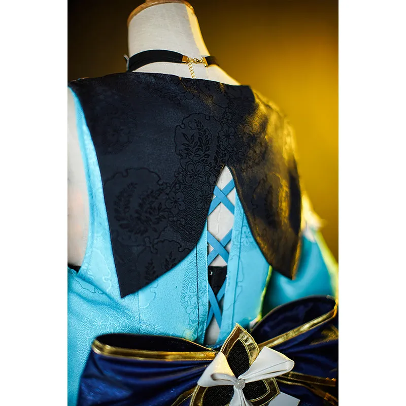 Genshin Impact Kirara Cosplay Costume Anime Nekomata Dress Halloween Exhibition Suit