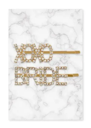 Gold Bride And Xoxo Hair Pins