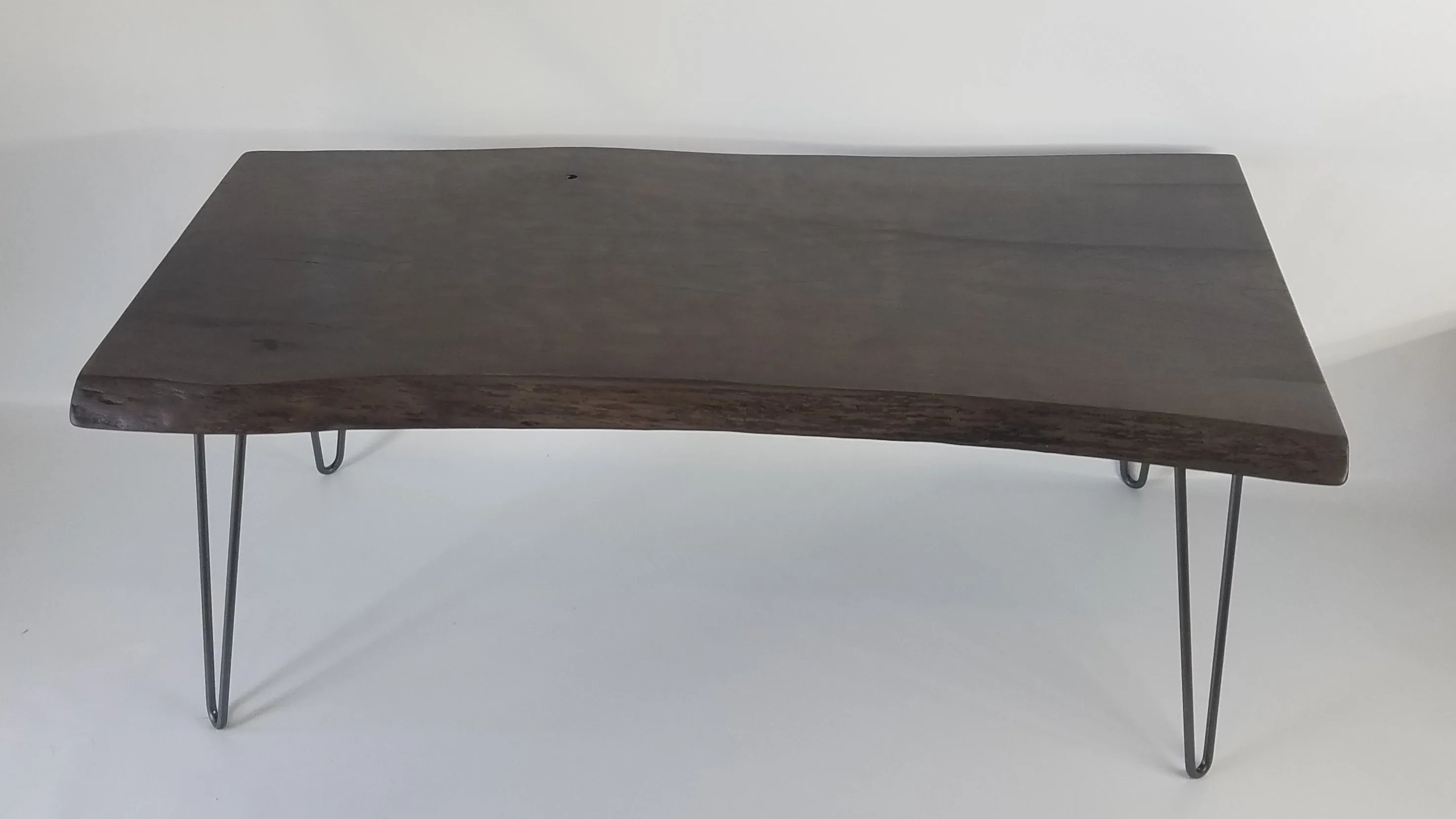 Gray Coffee Table- Live Edge- Weathered Wood- Distressed- Lake House Table- Fumed Oak- Natural Wood- Cool Furniture- Handmade- Mid Century