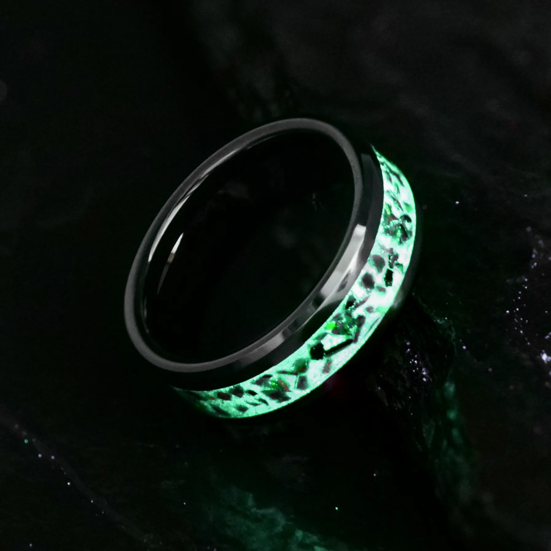 Green Dragon Scale Opal Glowstone Ring