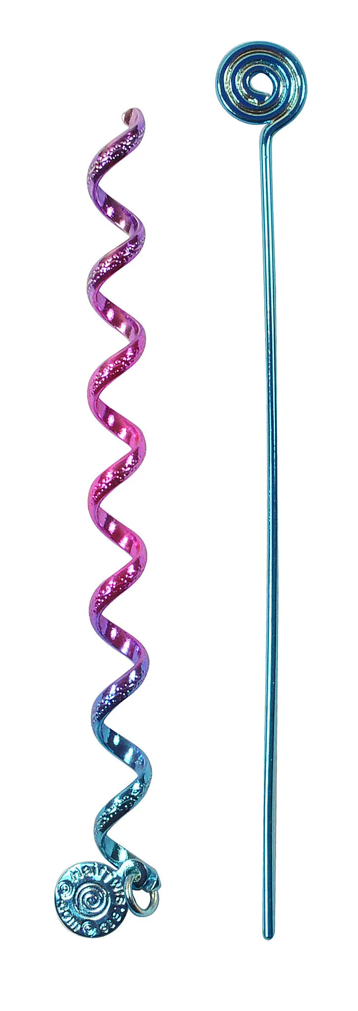 Hair Twister Blue Rainbow - 4" Mini Hair Wrap