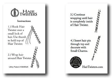 Hair Twister Blue Rainbow - 4" Mini Hair Wrap
