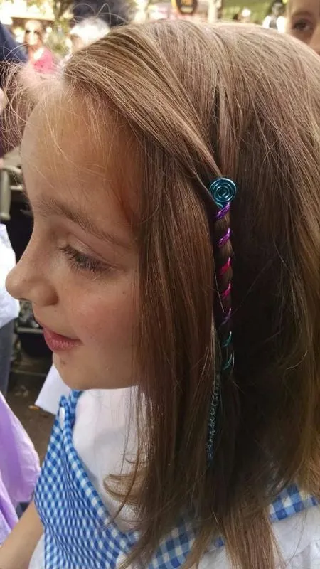 Hair Twister Blue Rainbow - 4" Mini Hair Wrap