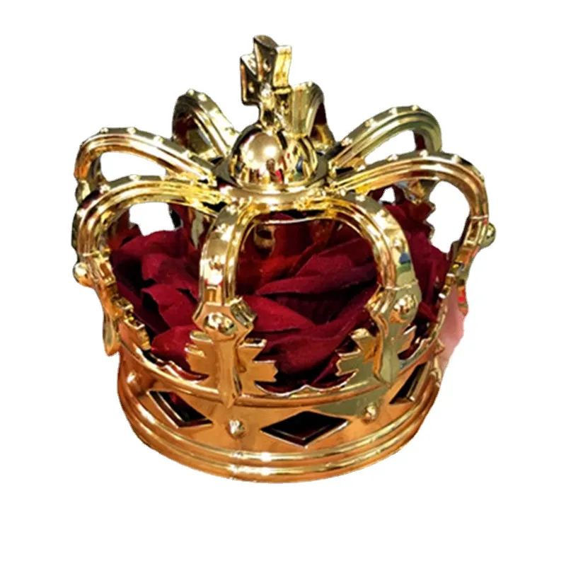 Handmade Lolita Imperial Crown Rose Headwear Hairpin Prop Accessory Cosplay Halloween