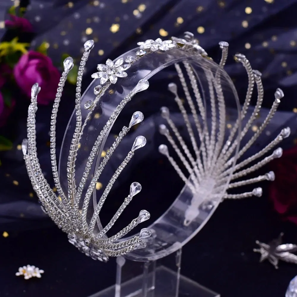 Handmade Pearl Hair Hoop Bridal Elegant Alloy Leaf Hairbands