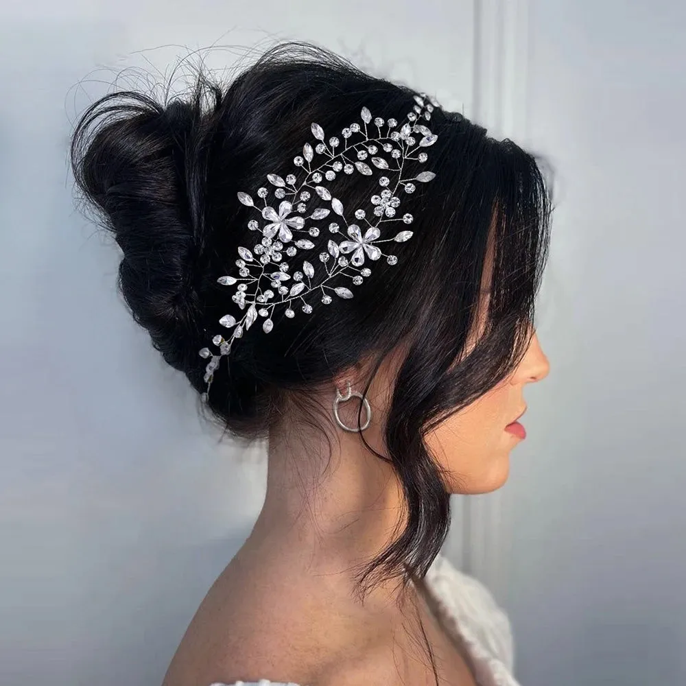 Handmade Rhinestone Bride Headband: Exquisite Wedding Hair Accessory