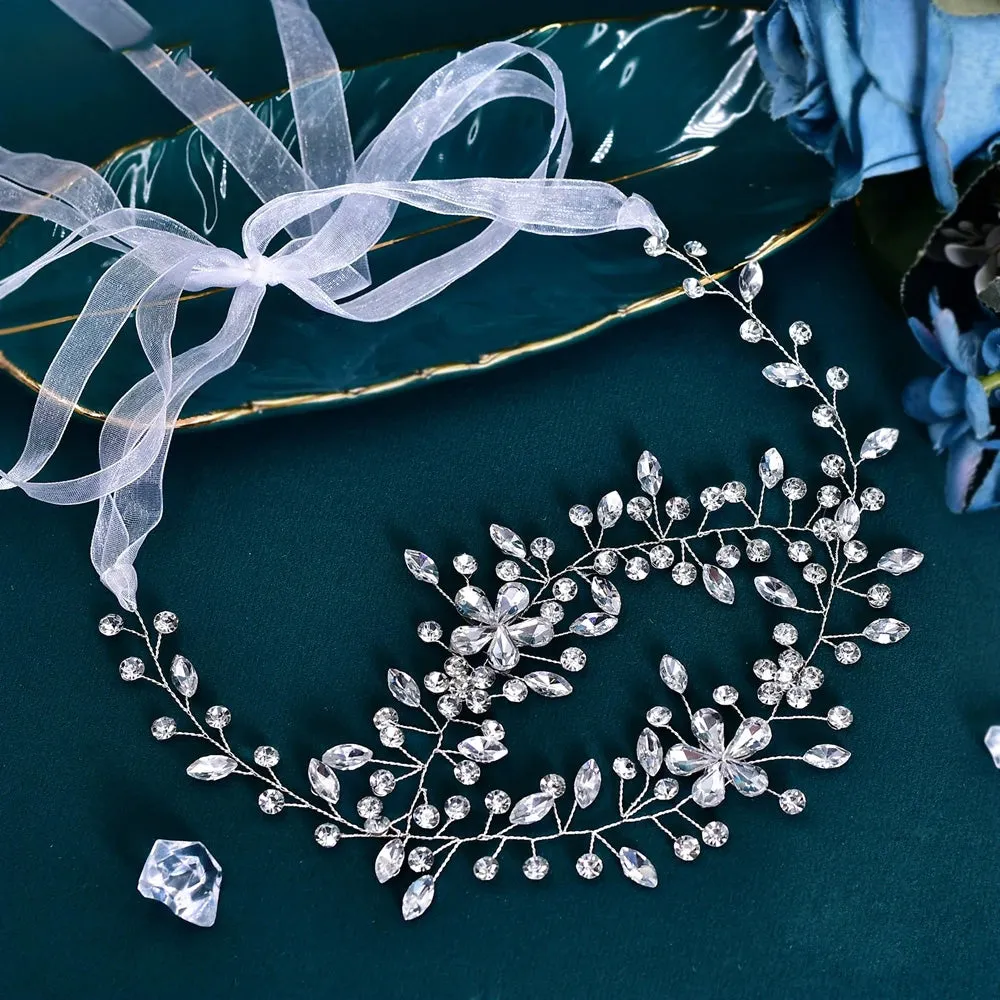 Handmade Rhinestone Bride Headband: Exquisite Wedding Hair Accessory