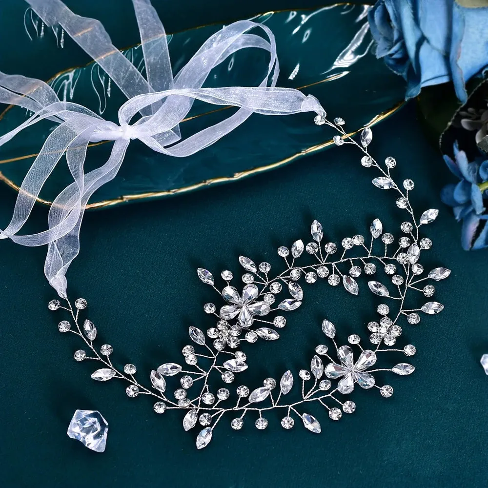 Handmade Rhinestone Bride Headband: Exquisite Wedding Hair Accessory