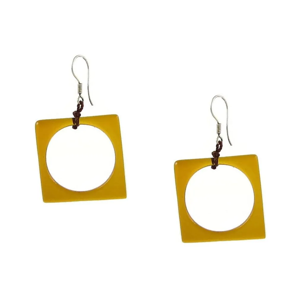 Hoyo Glass Earrings - Aqua
