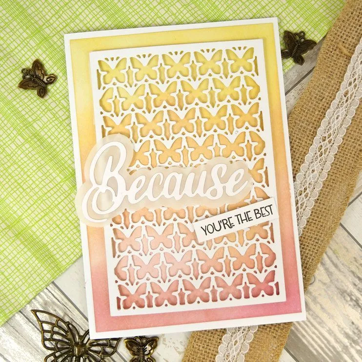 Hunkydory Moonstone Dies - Butterfly Trellis*