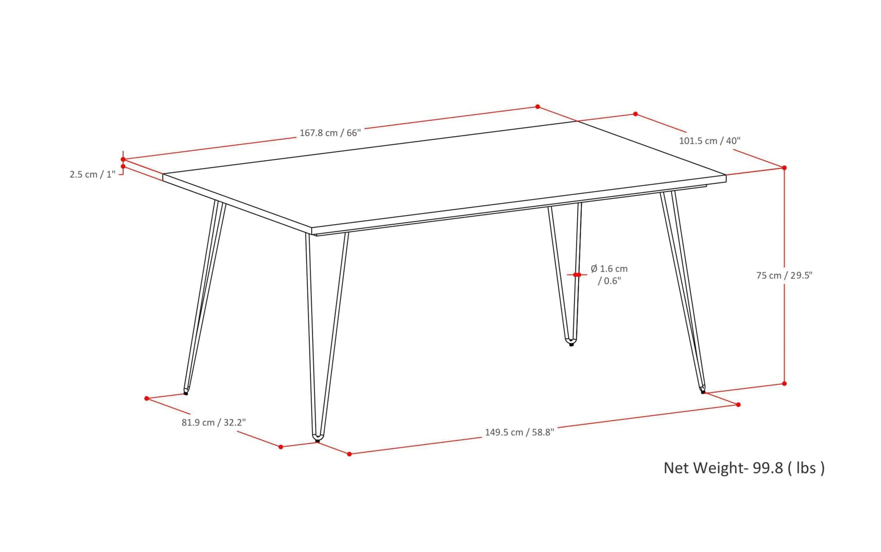 Hunter Dining Table in Mango
