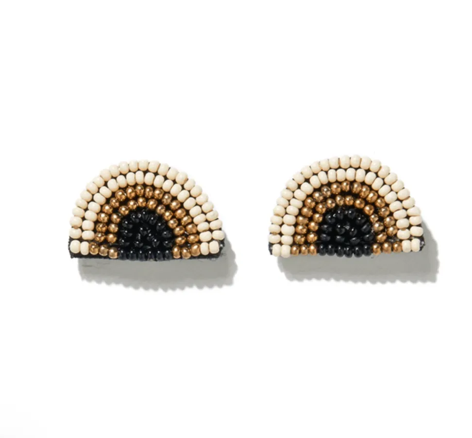 Ink and Alloy Sophia Rainbow Beaded Post Earrings