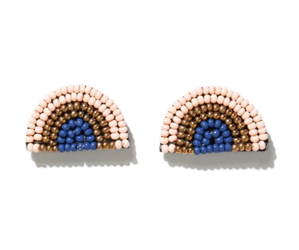 Ink and Alloy Sophia Rainbow Beaded Post Earrings
