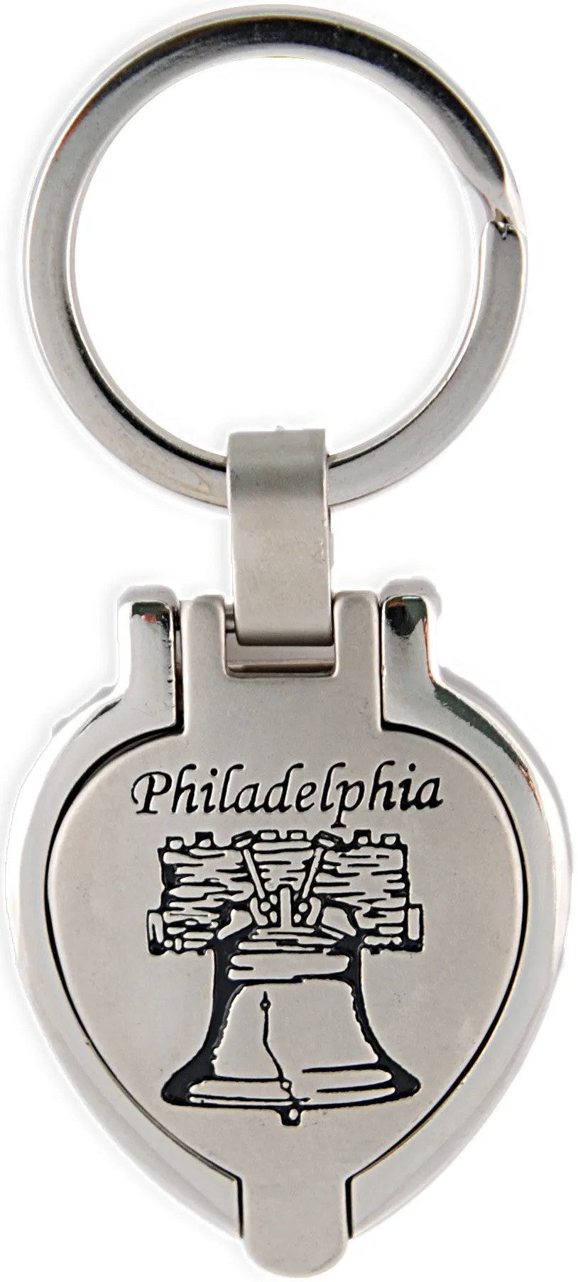 KRPH02 Key Ring Pewter Locket Philadelphia Liberty Bell