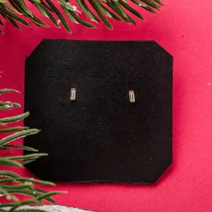 Lab-Grown Diamond Petite Baguette Stud Earrings in 14k Gold