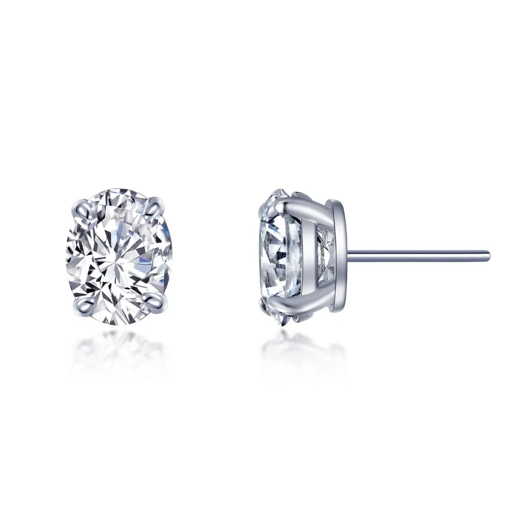 LaFonn Oval Solitaire Stud Earrings