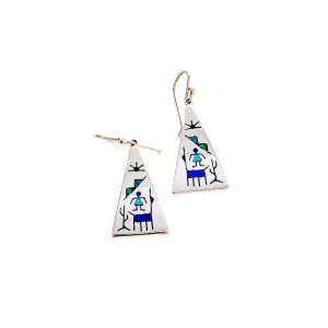 Lapis Lazuli Cui Earrings | Artisan Design | Crafted in Santiago