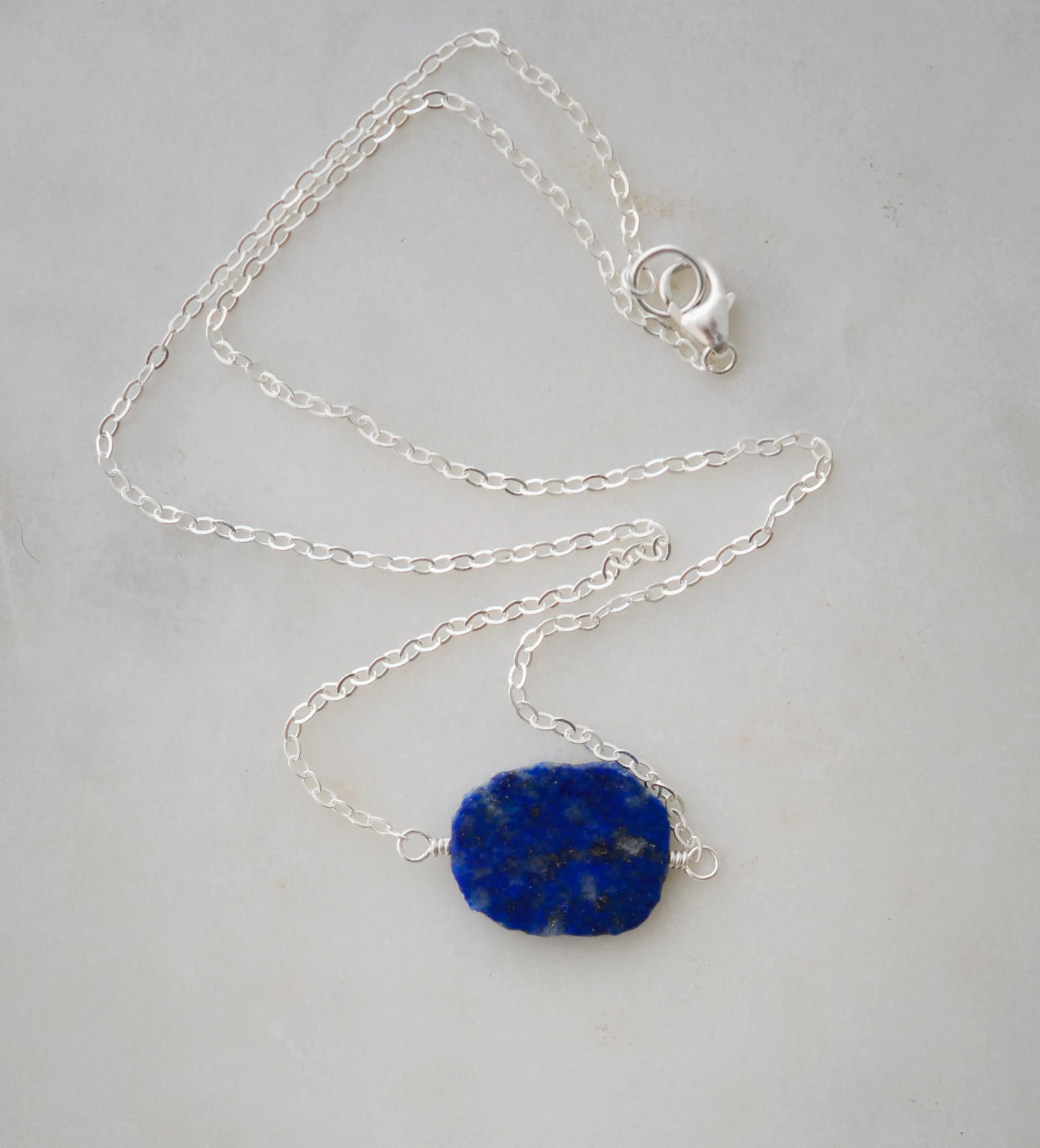 Lapis Lazuli Slice Necklace