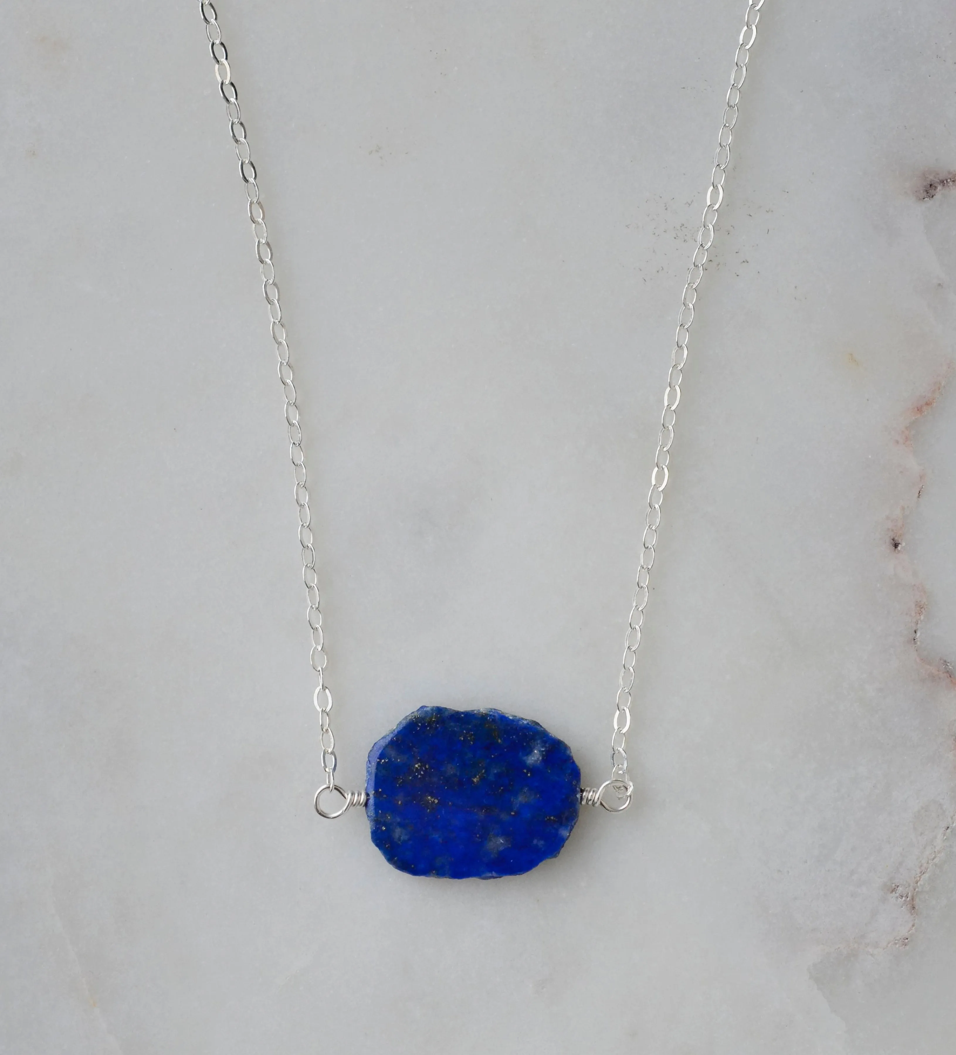 Lapis Lazuli Slice Necklace