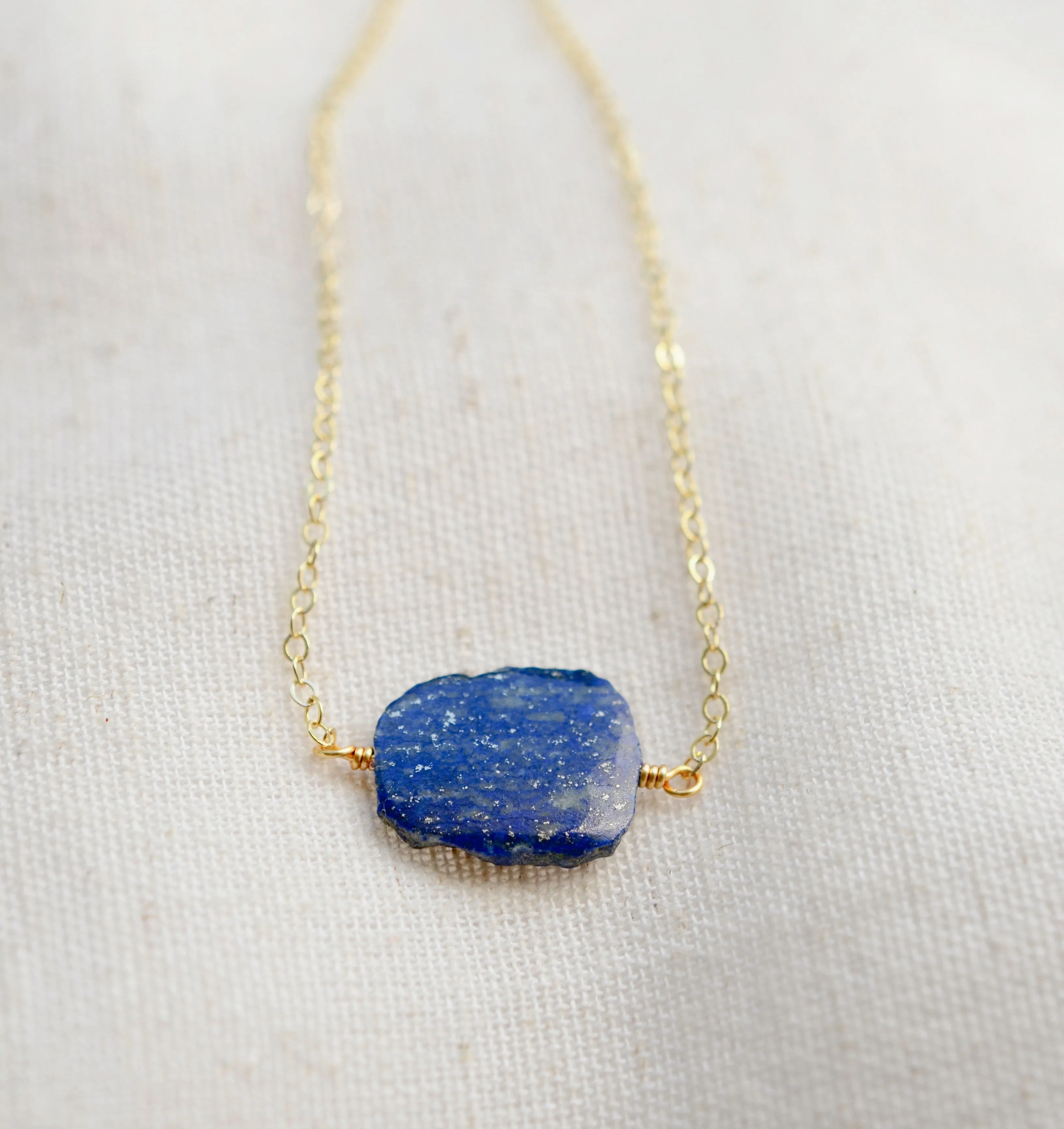 Lapis Lazuli Slice Necklace