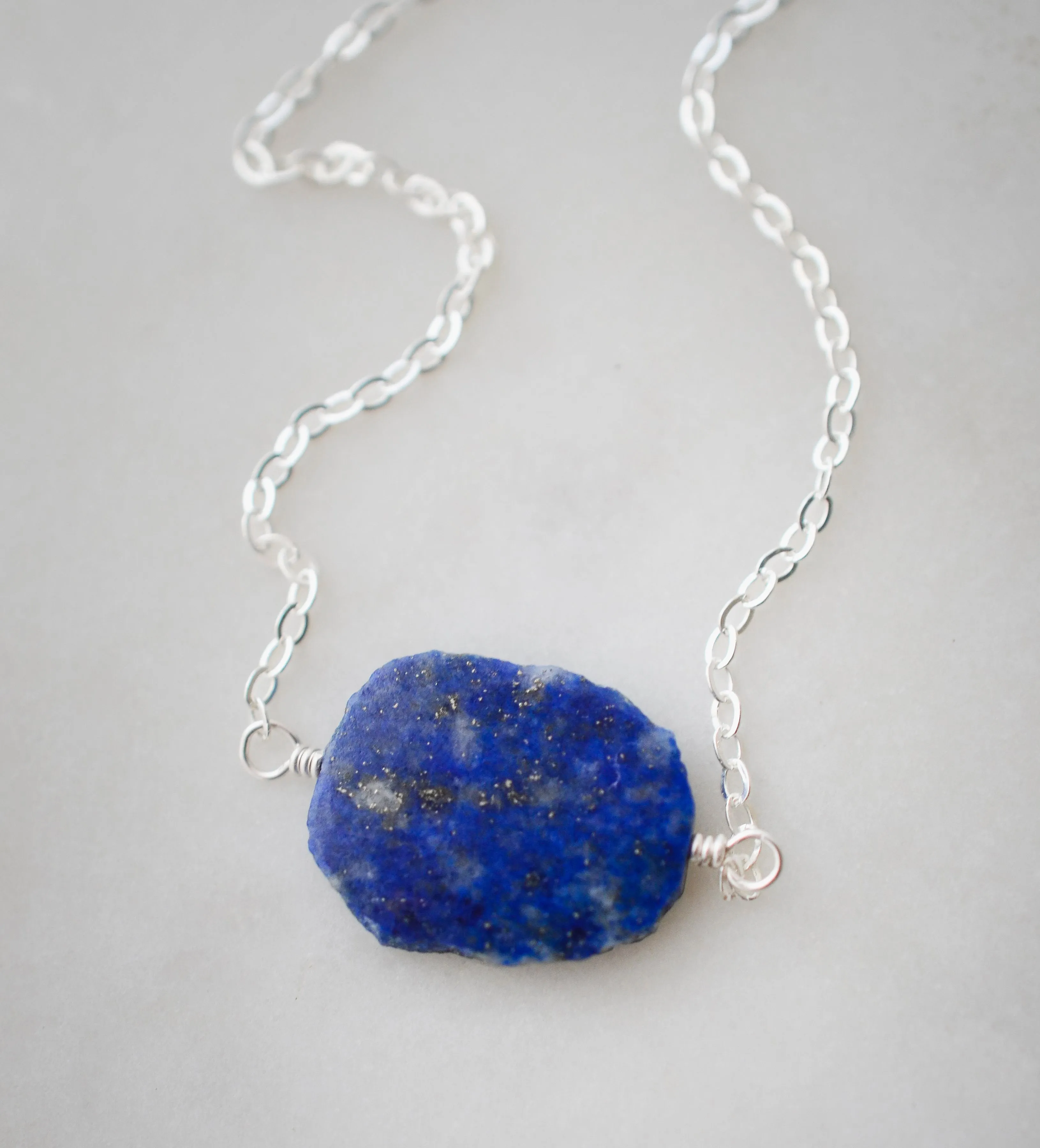 Lapis Lazuli Slice Necklace