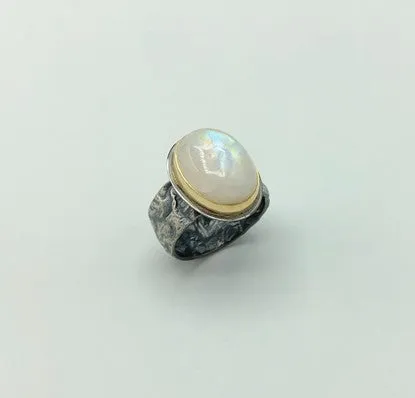 Large Moonstone Cabochon Ring