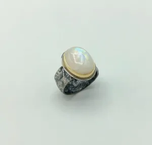 Large Moonstone Cabochon Ring