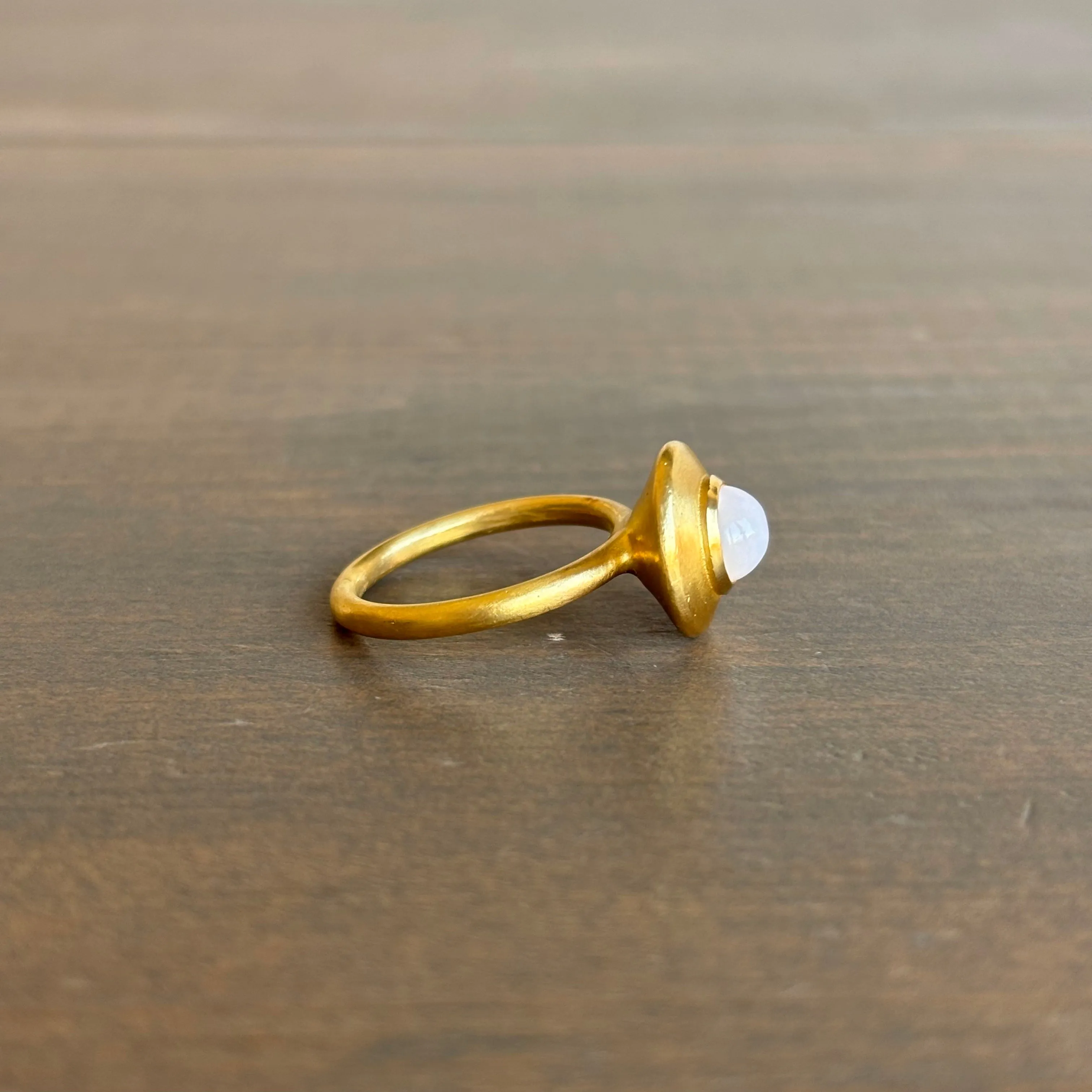 Large Pink Opal Pod Ring