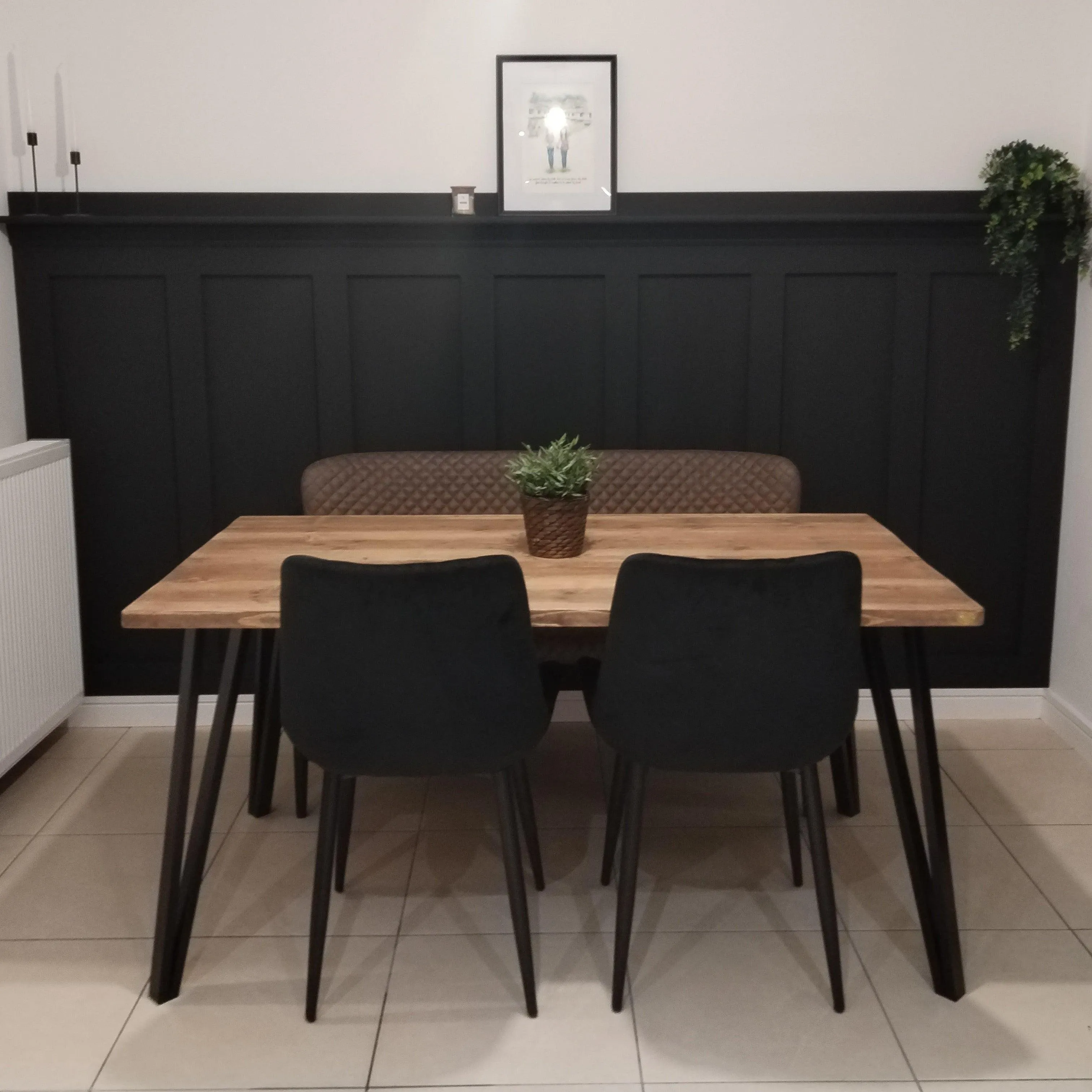 LEON: Reclaimed Hairpin Box-Leg Dining Table