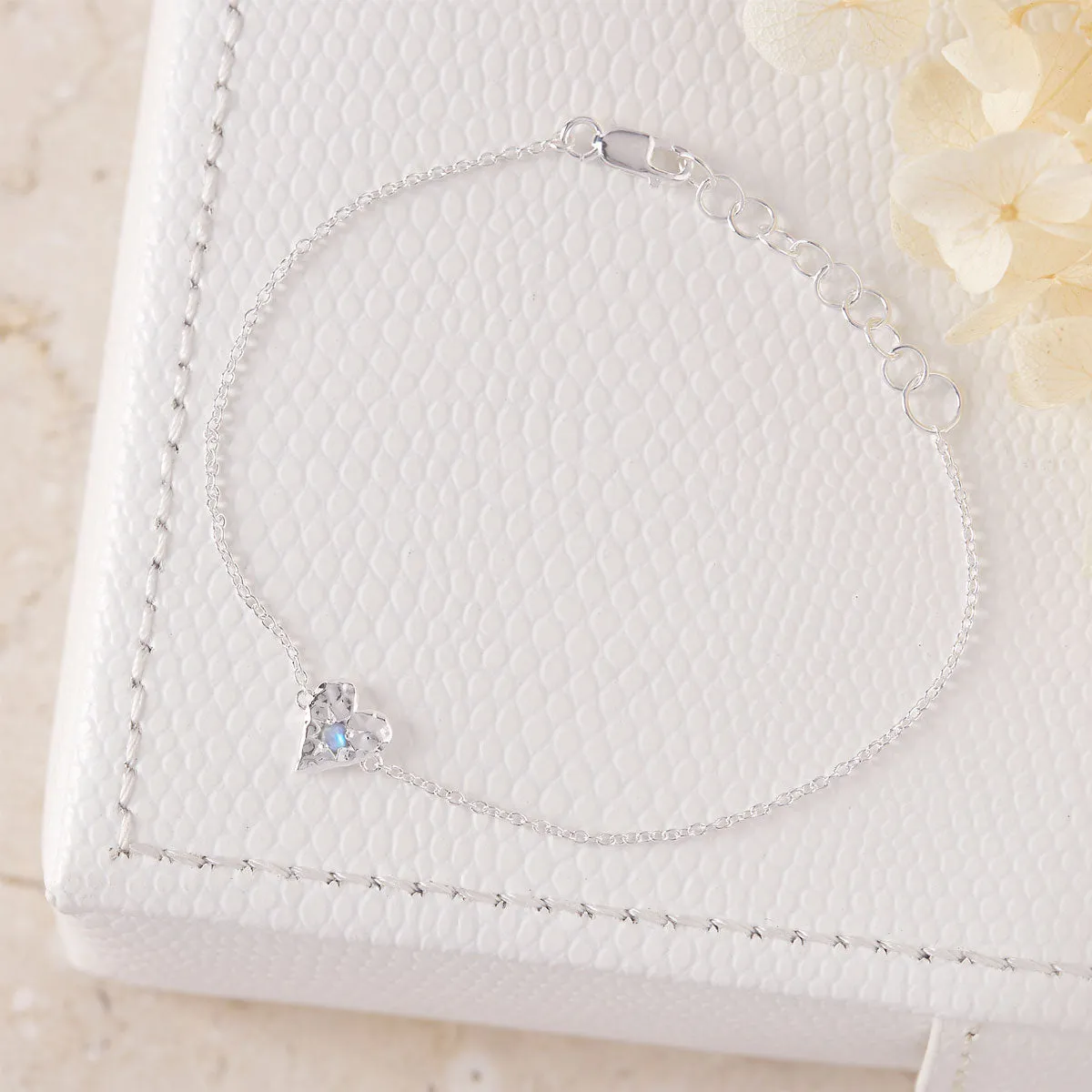 Love Heart Moonstone Bracelet