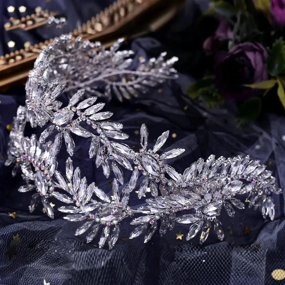 Luxury Rhinestone Flower Headband for the Bride