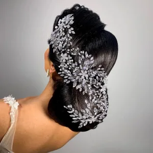 Luxury Rhinestone Flower Headband for the Bride
