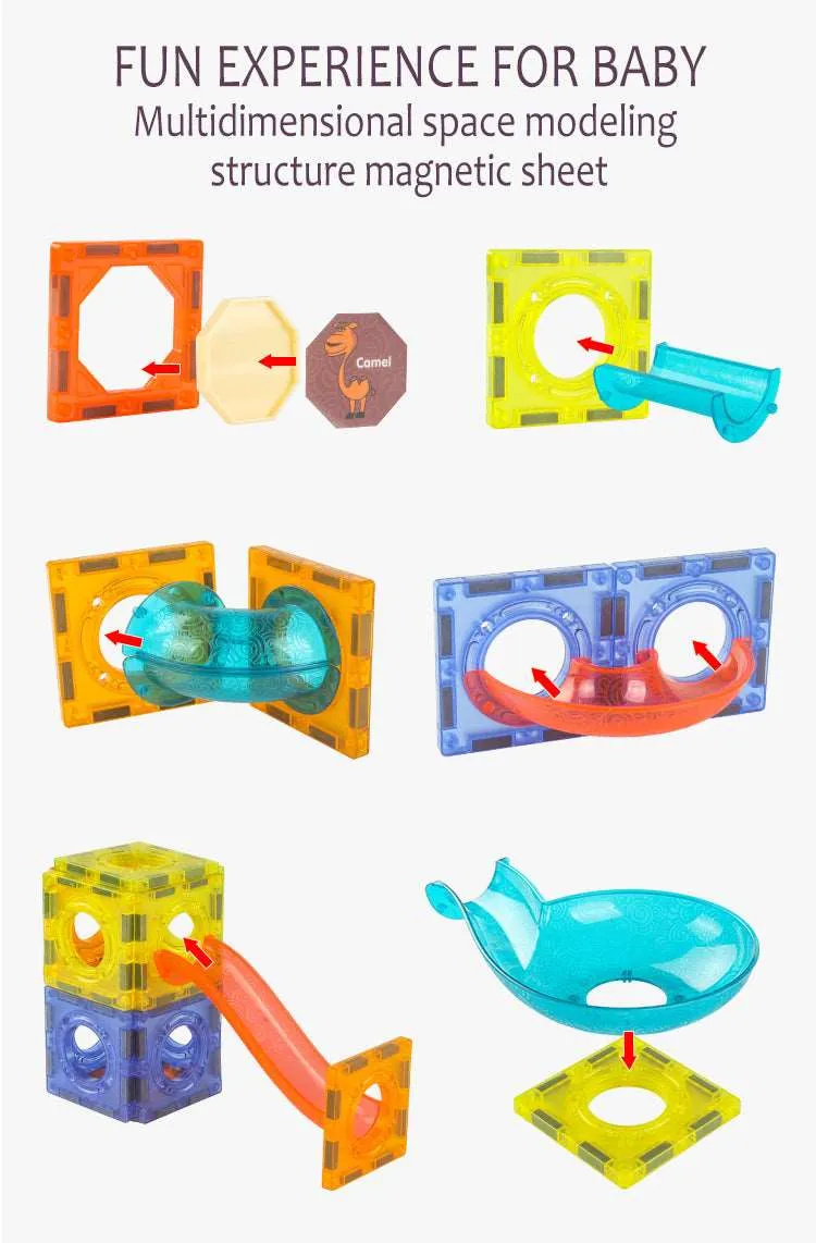 Magnetic Tiles 75pcs Light Magnetic 3D Educational Building Blocks Set Toys For Kids