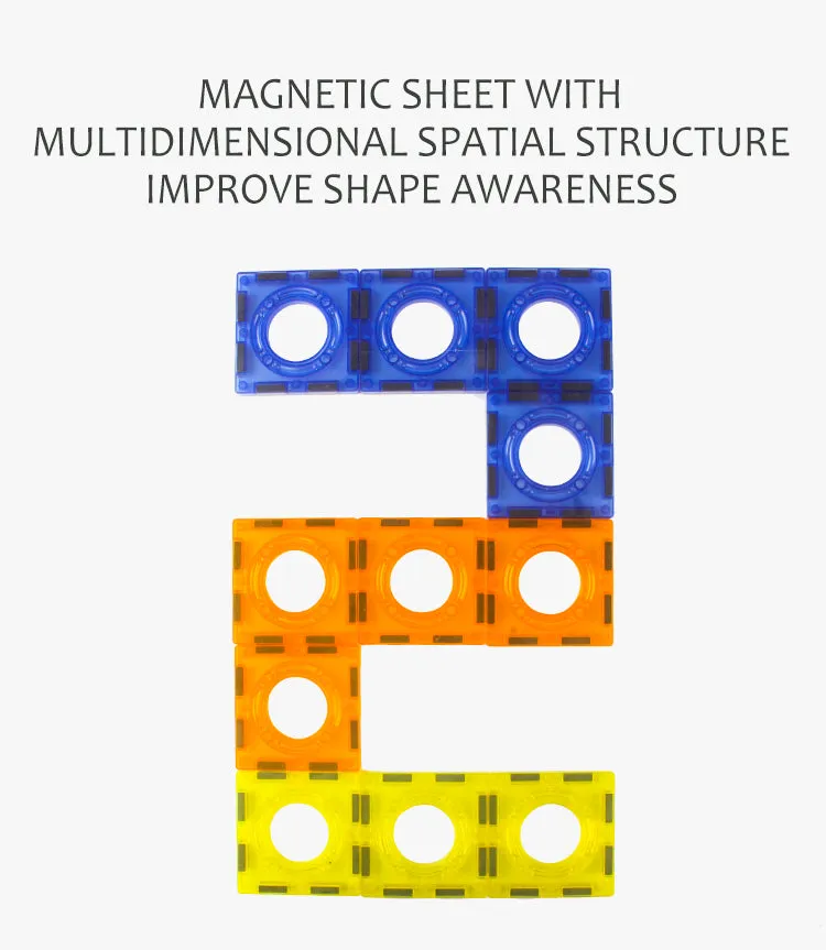 Magnetic Tiles 75pcs Light Magnetic 3D Educational Building Blocks Set Toys For Kids