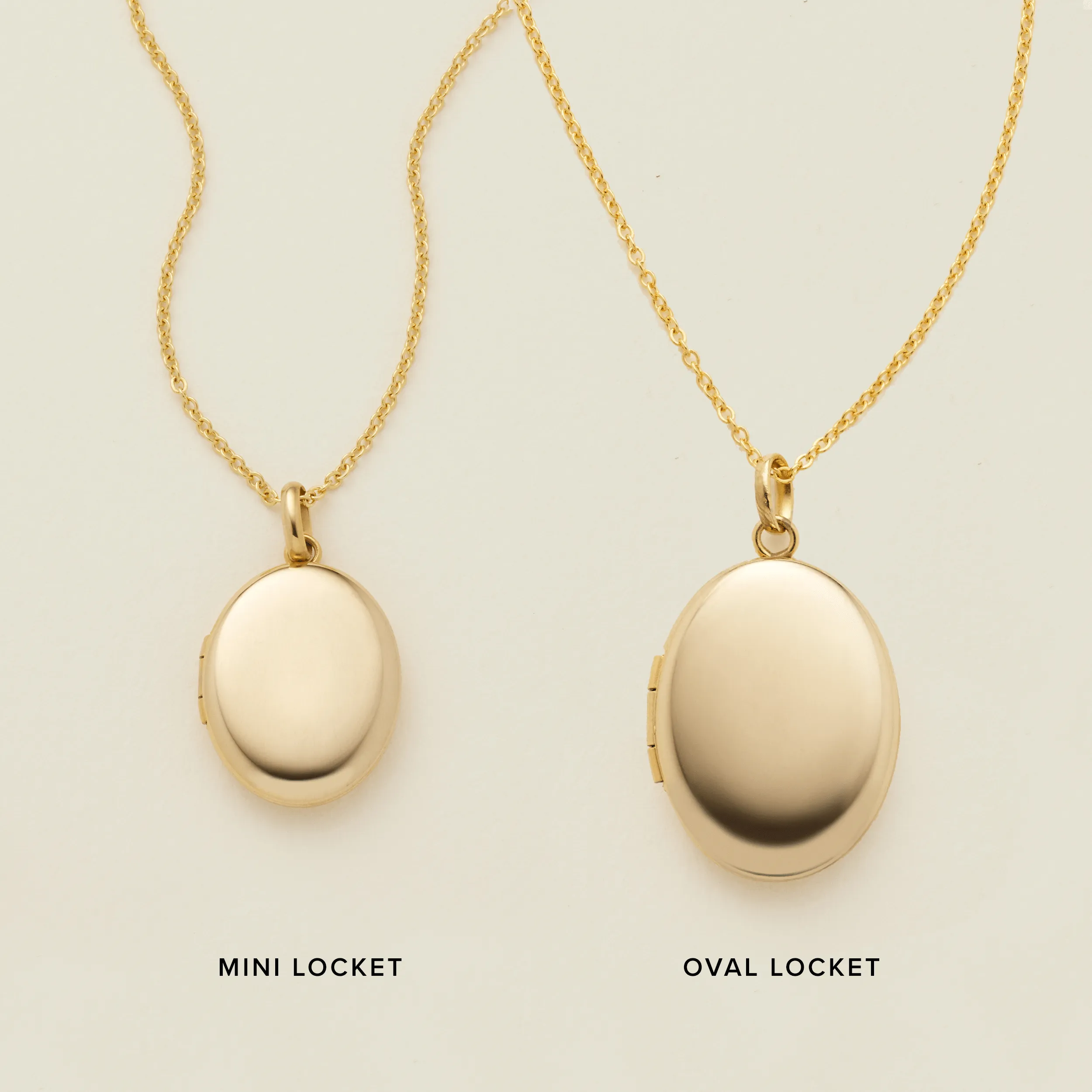 Mini Oval Locket Necklace