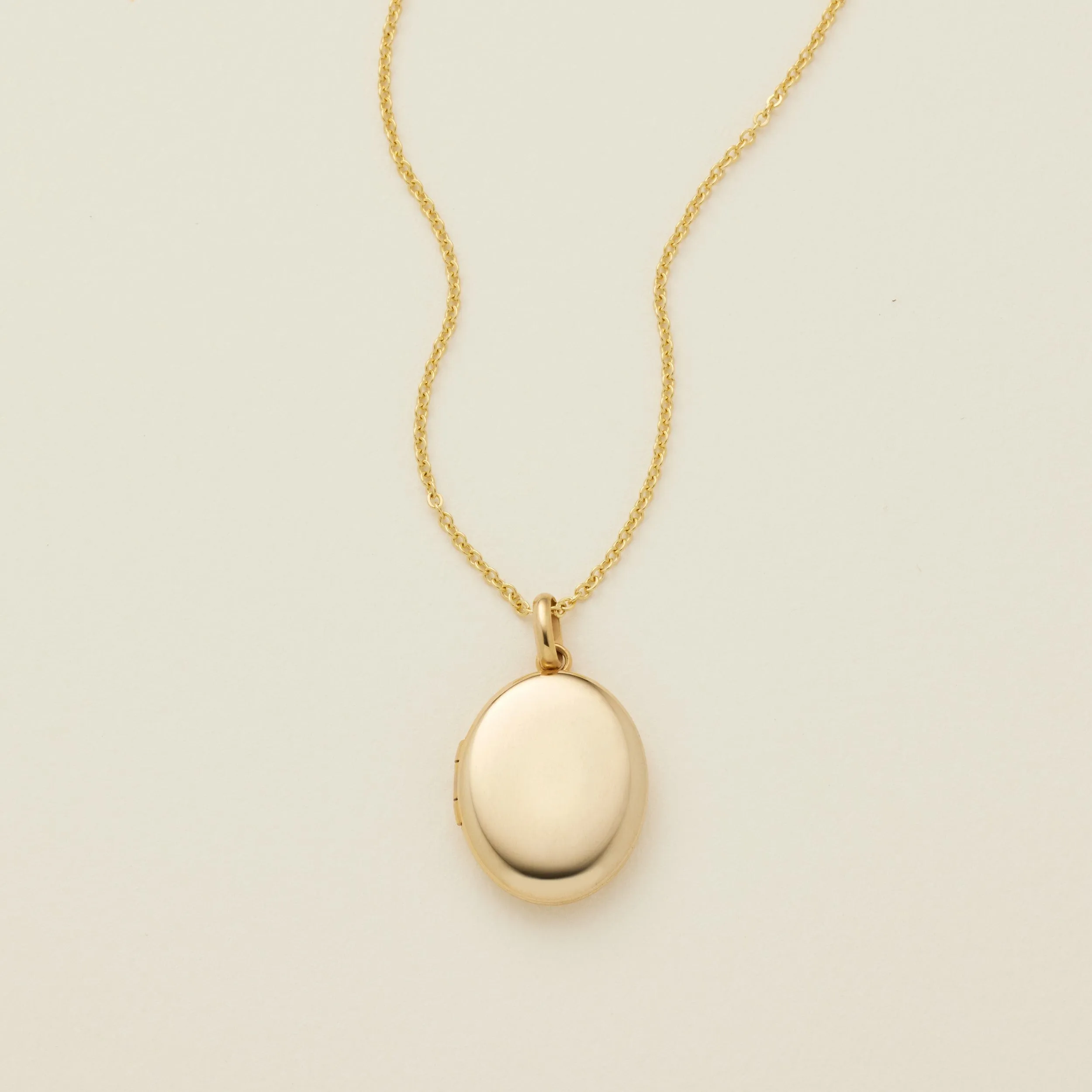Mini Oval Locket Necklace