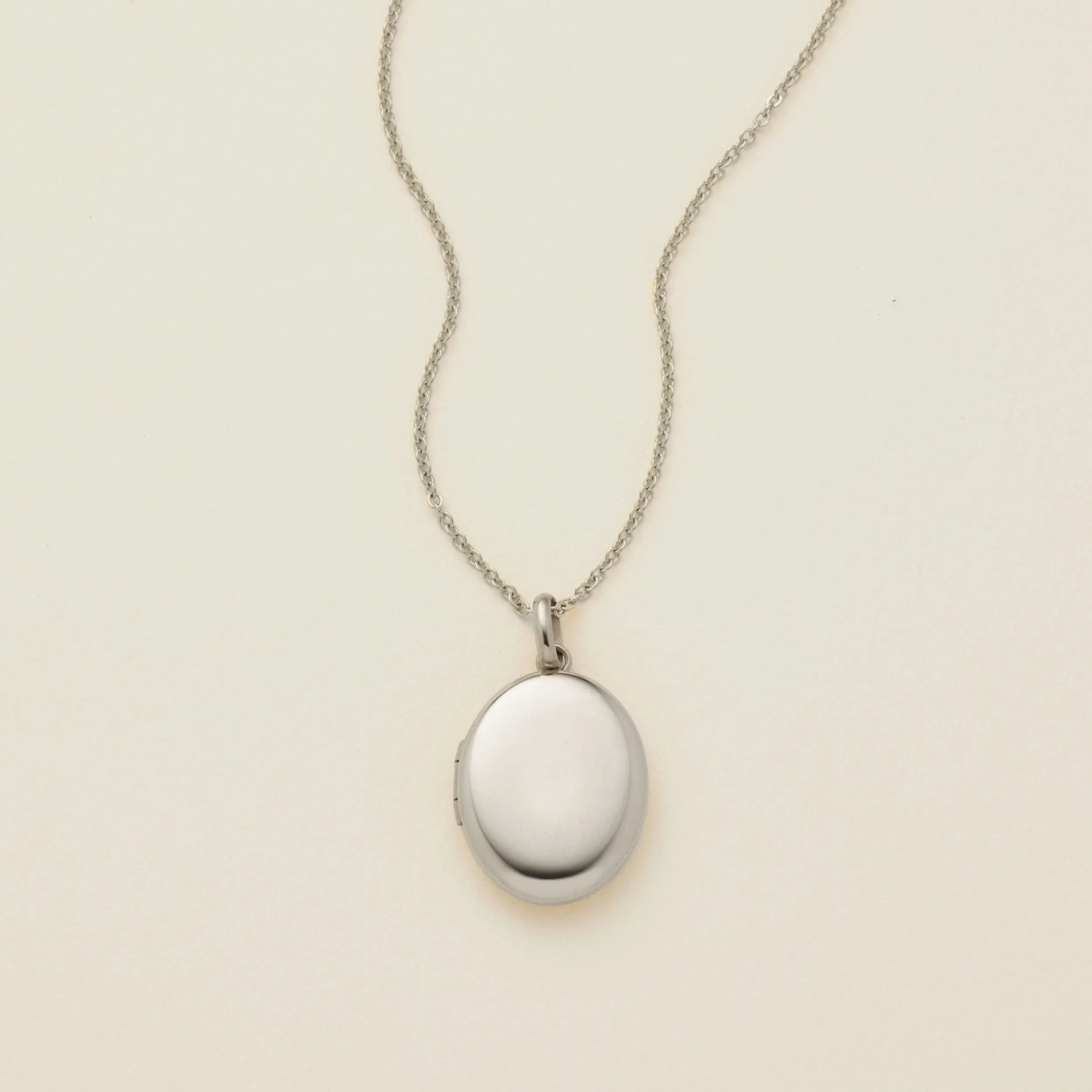 Mini Oval Locket Necklace