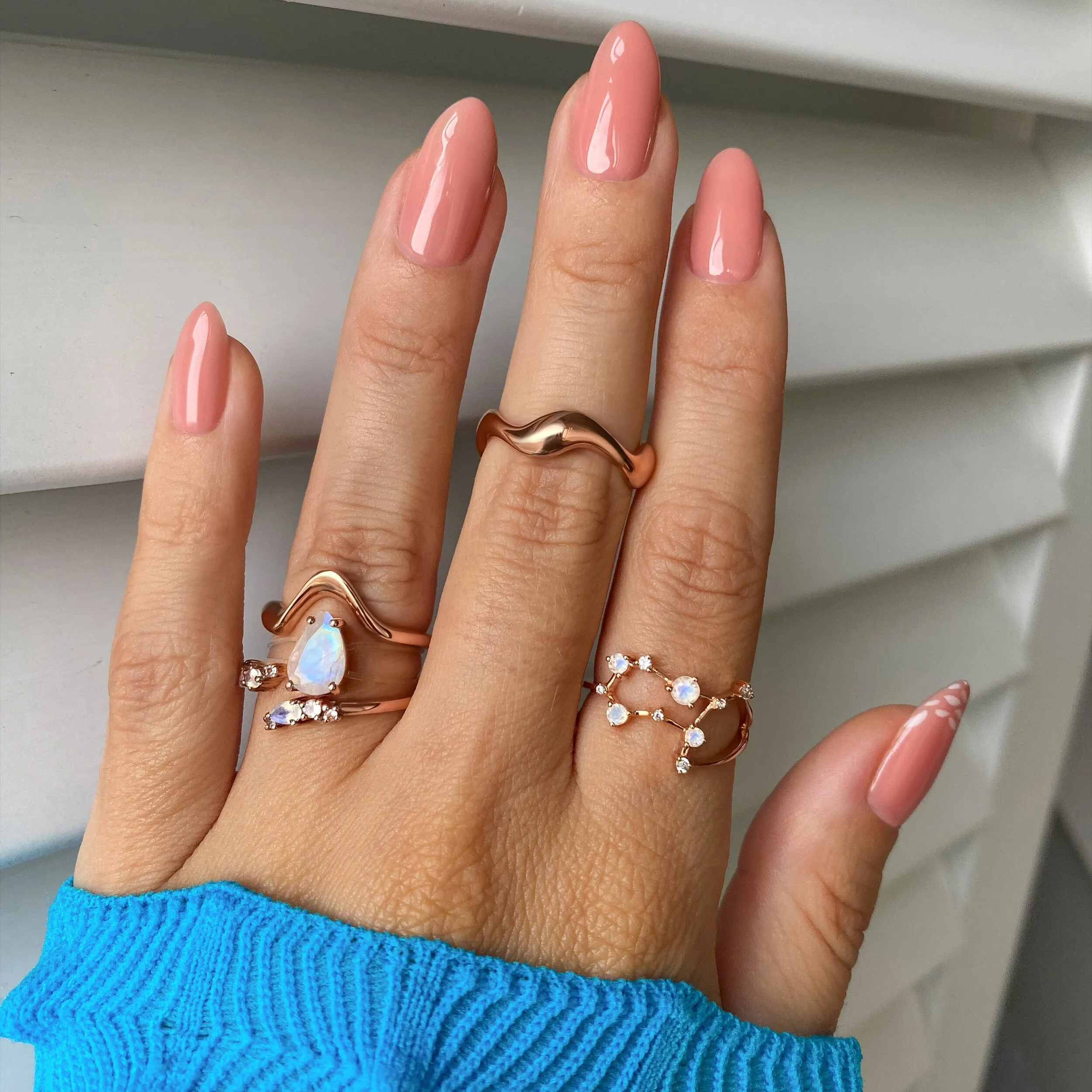 Moonstone Ring Floating Sway - June Birthstone