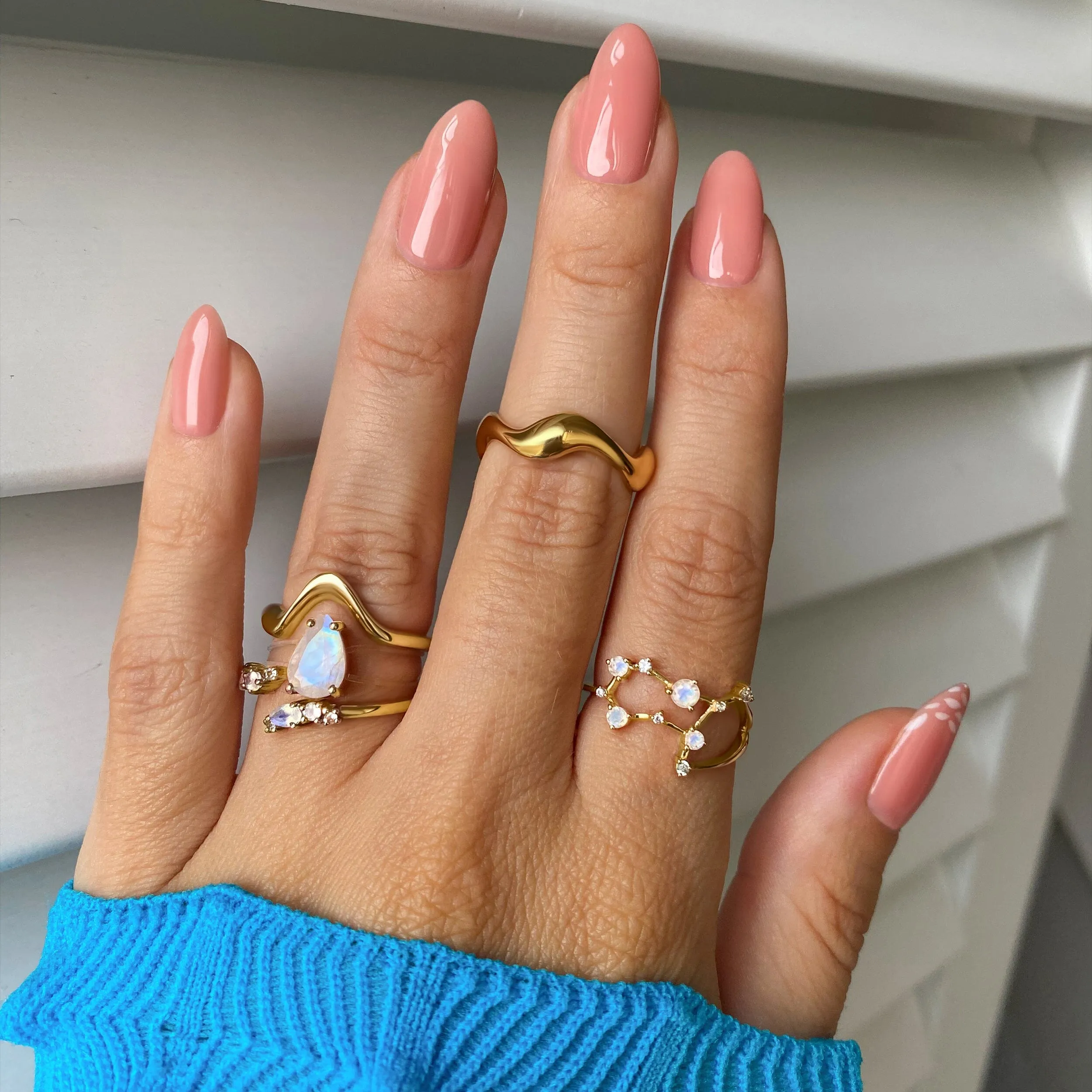 Moonstone Ring Floating Sway - June Birthstone