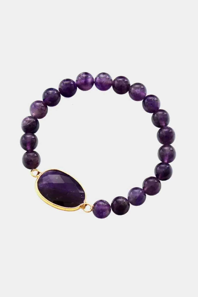 Mystic Orchid Handmade Amethyst Bracelet