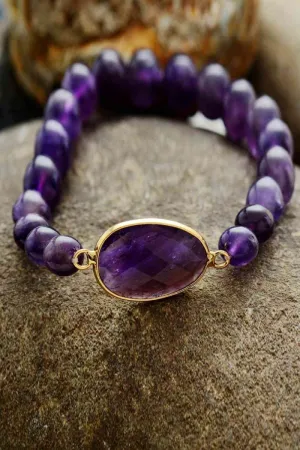 Mystic Orchid Handmade Amethyst Bracelet