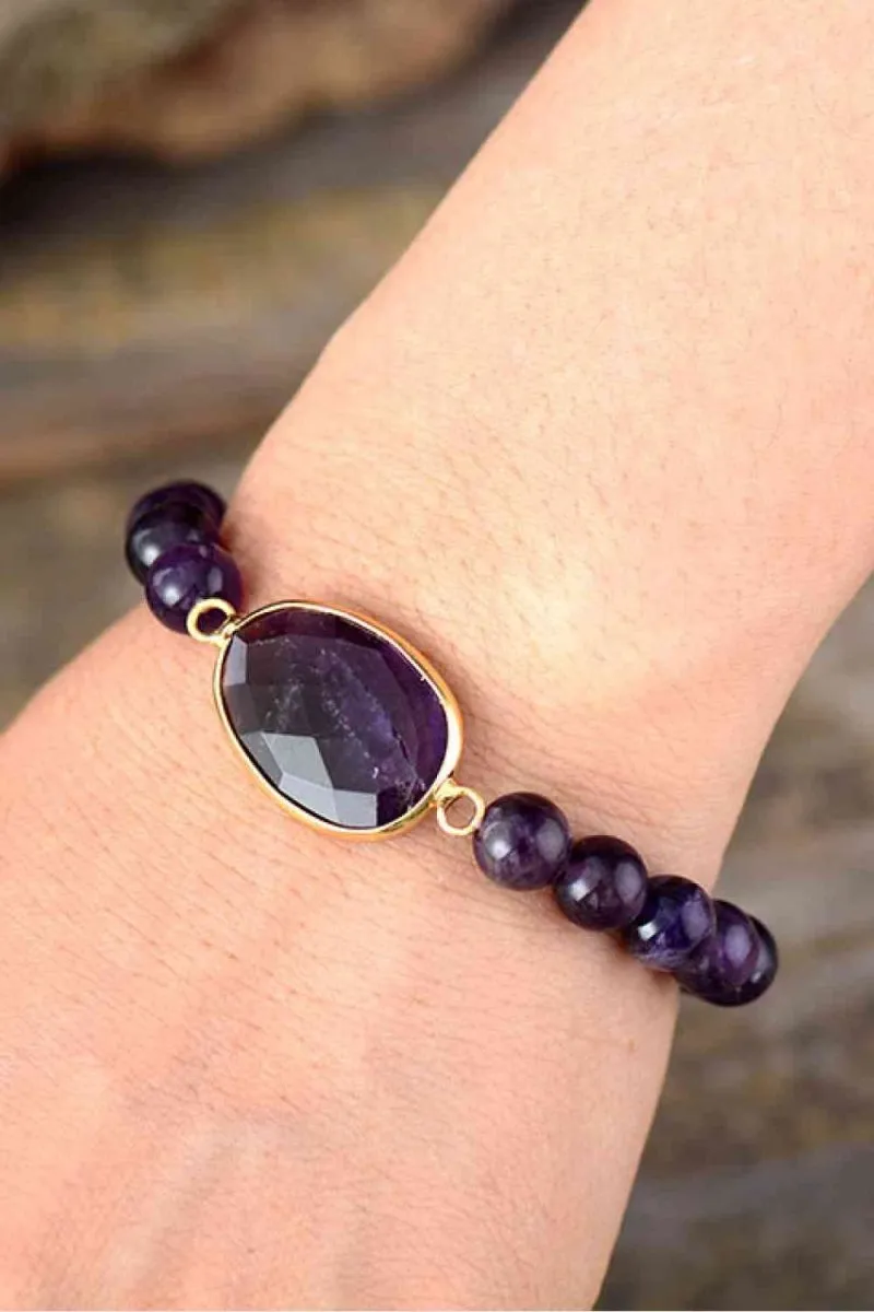 Mystic Orchid Handmade Amethyst Bracelet
