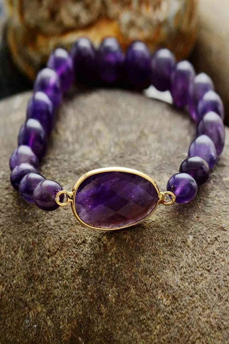 Mystic Orchid Handmade Amethyst Bracelet