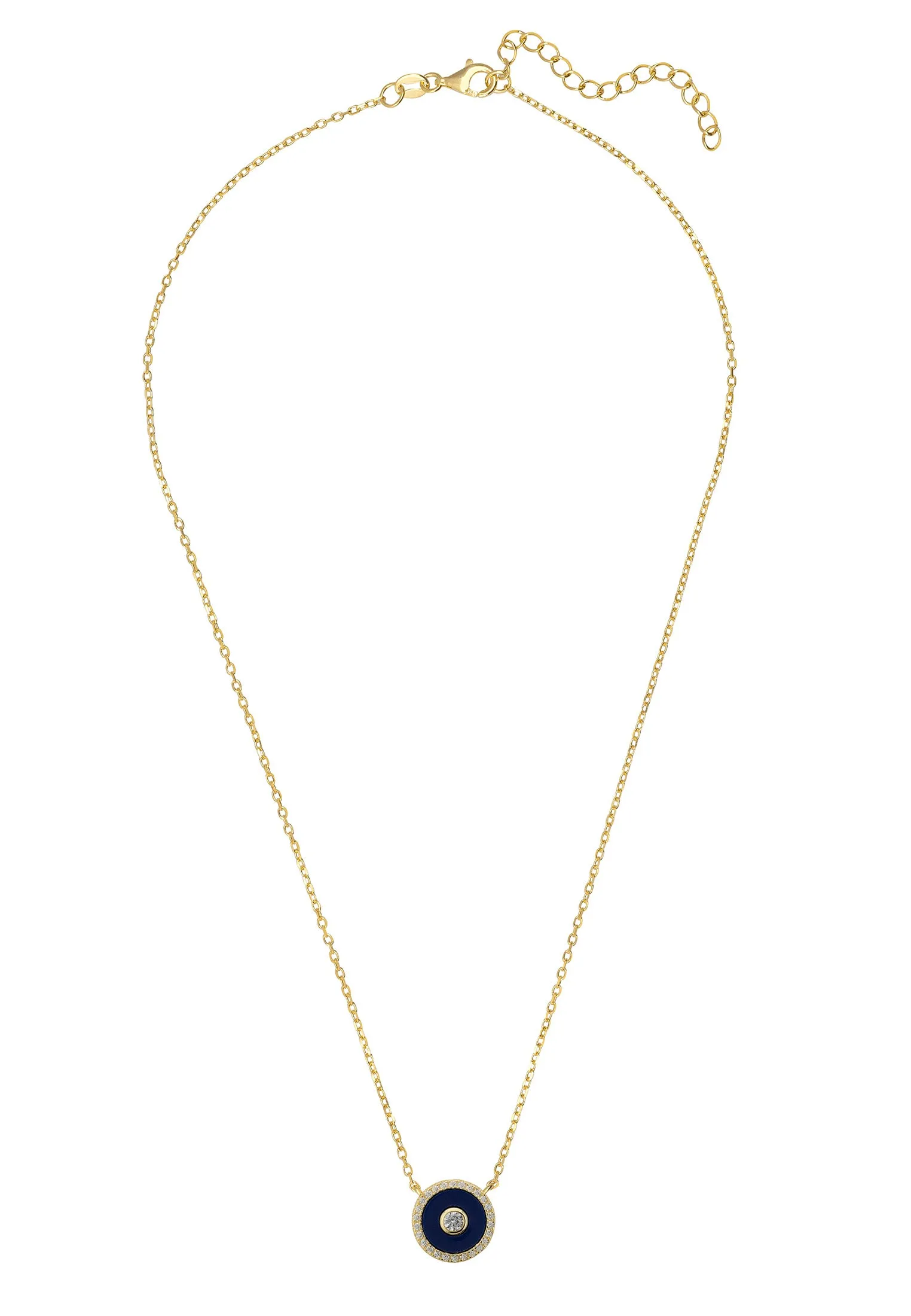 Mystique Amulet Lapis Lazuli Pendant Necklace Gold