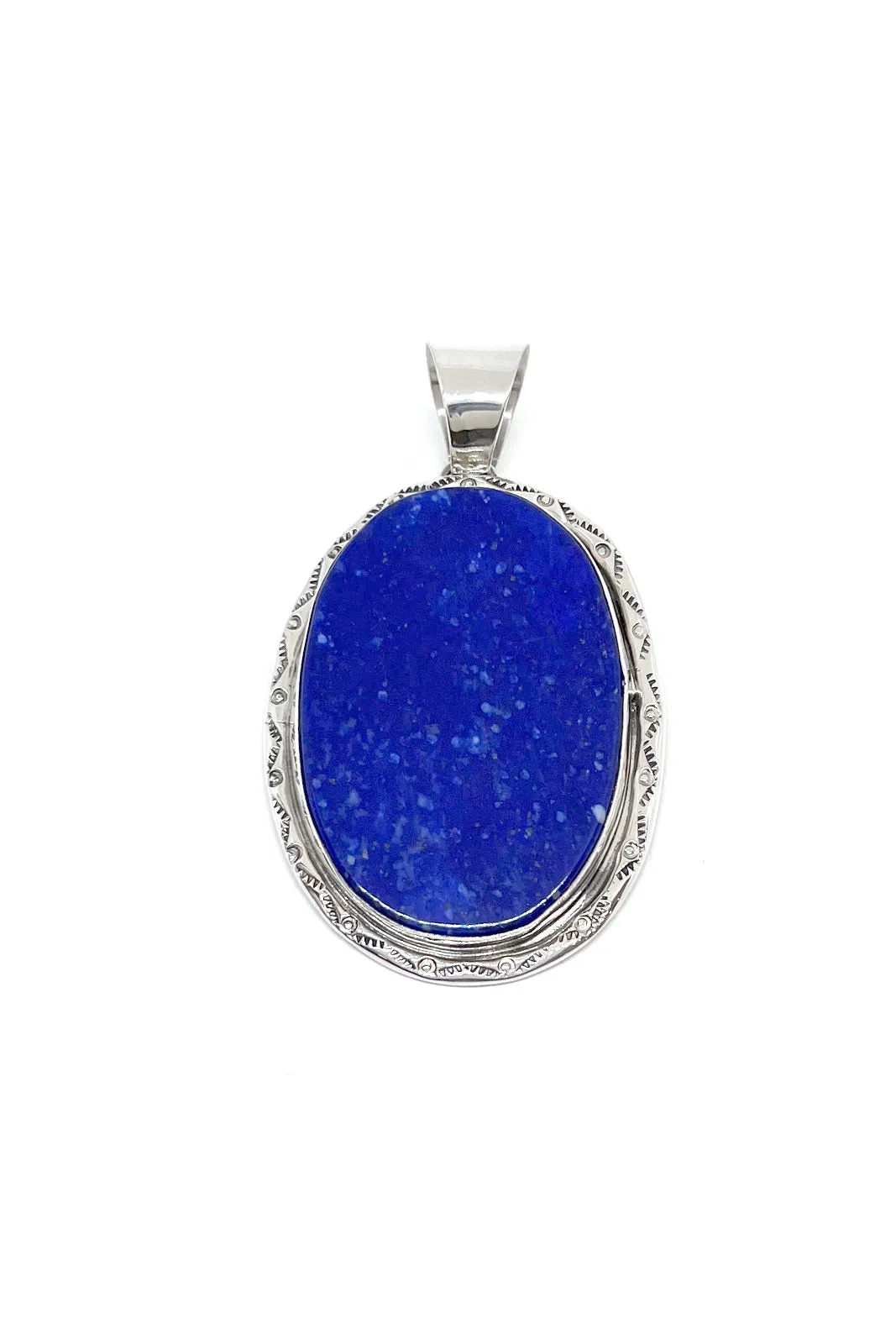 Navajo Lapis Lazuli Large Oval Pendant