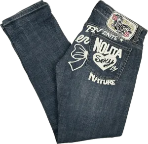 Nolita - Stunning Logo Seat Low Rise Jeans  -Size 26