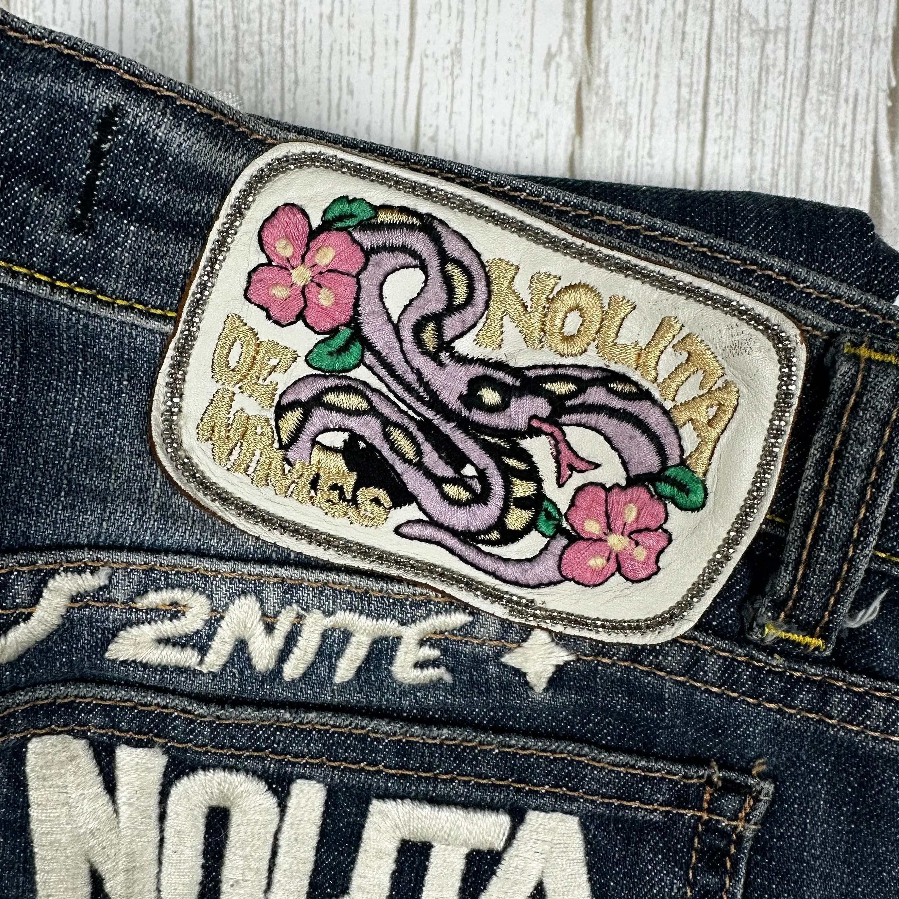 Nolita - Stunning Logo Seat Low Rise Jeans  -Size 26